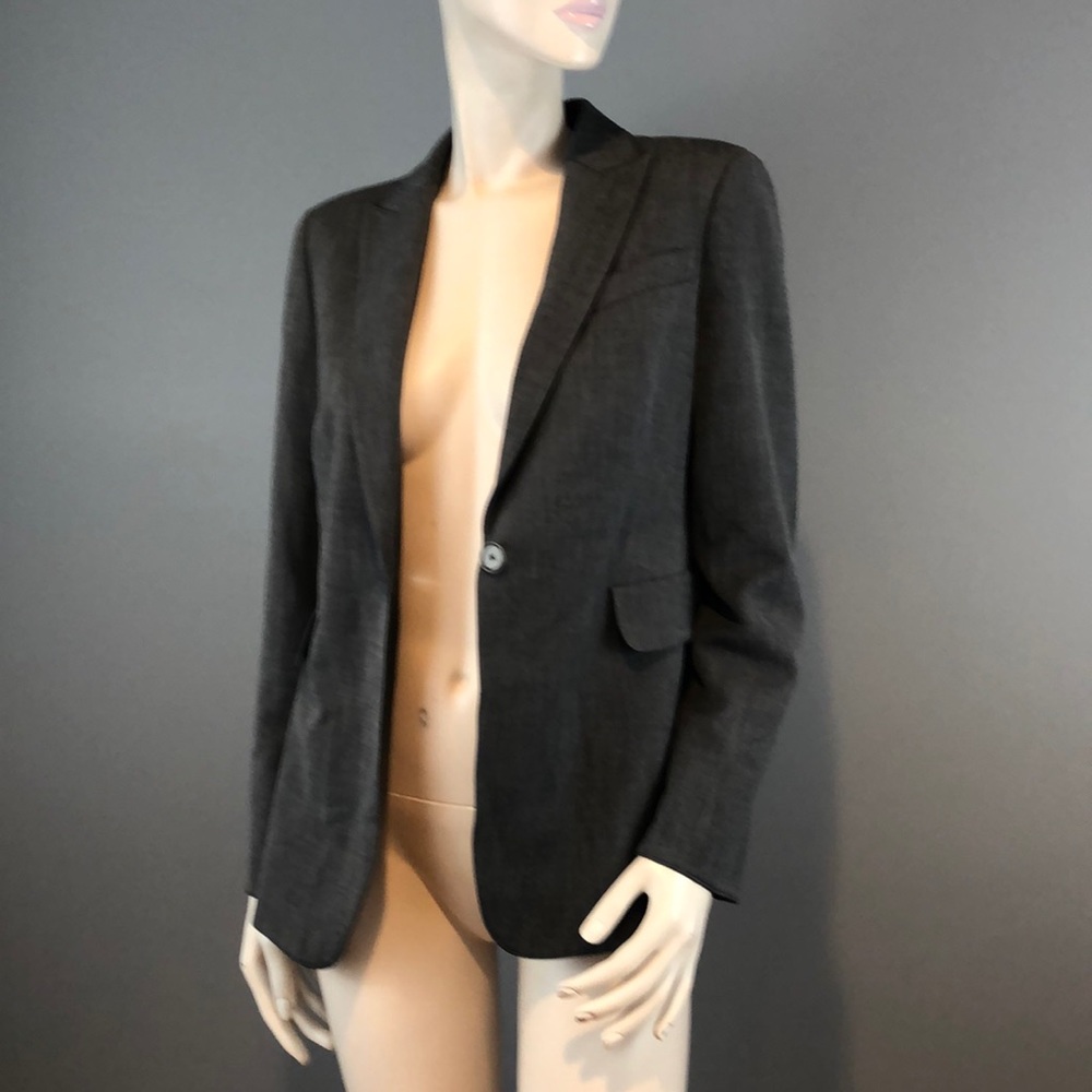 NWOT Akris Punto Gray Single Button Jacket SZ 8